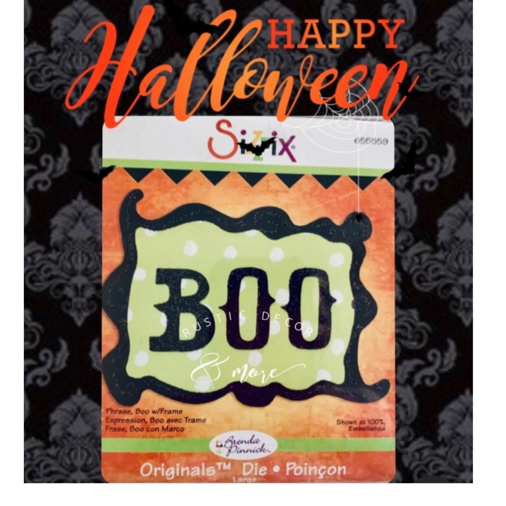 BOO - Sizzix Originals Large Die - Phrase Boo w/ Frame Halloween